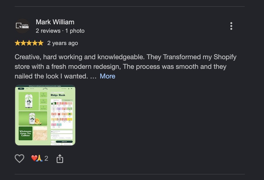 Verified Google review for Experts Cabin, Shopify developer in Pakistan