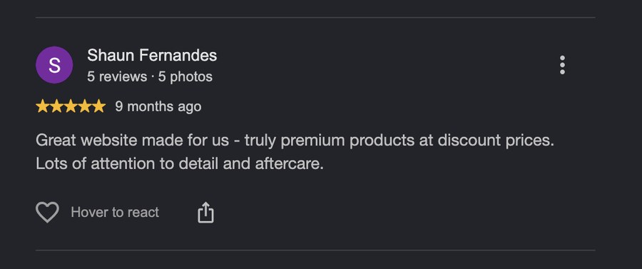 Verified Google review for Experts Cabin, Shopify developer in Pakistan